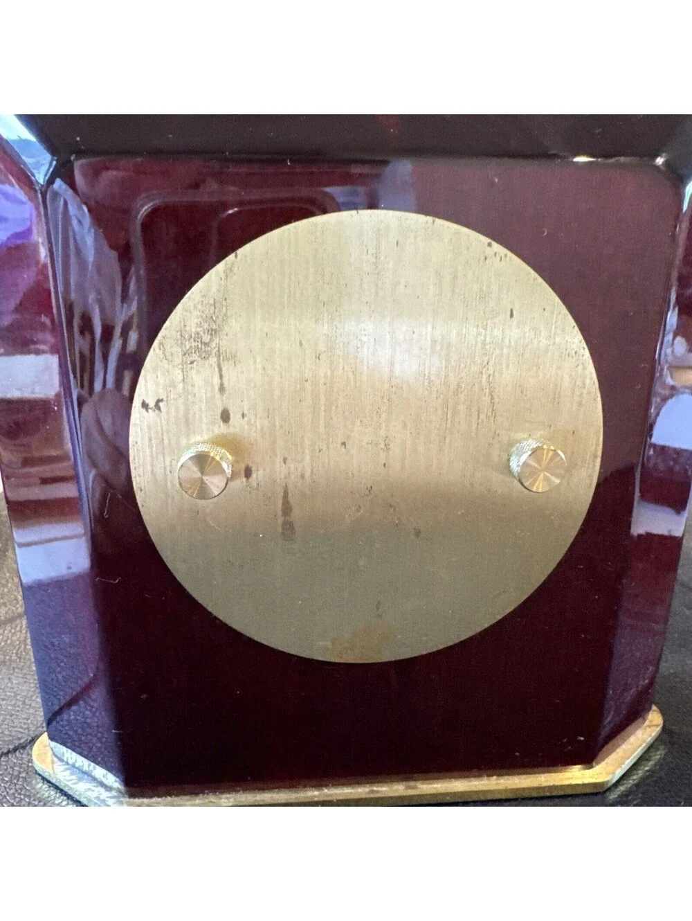 Vintage Portsmouth Hardwood Mantle Desk Clock. Tested! Works Perfectly